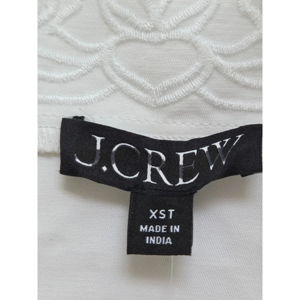 J. Crew Tall Ondine mini dress in double cotton poplin TXS White NWT $188 CV953